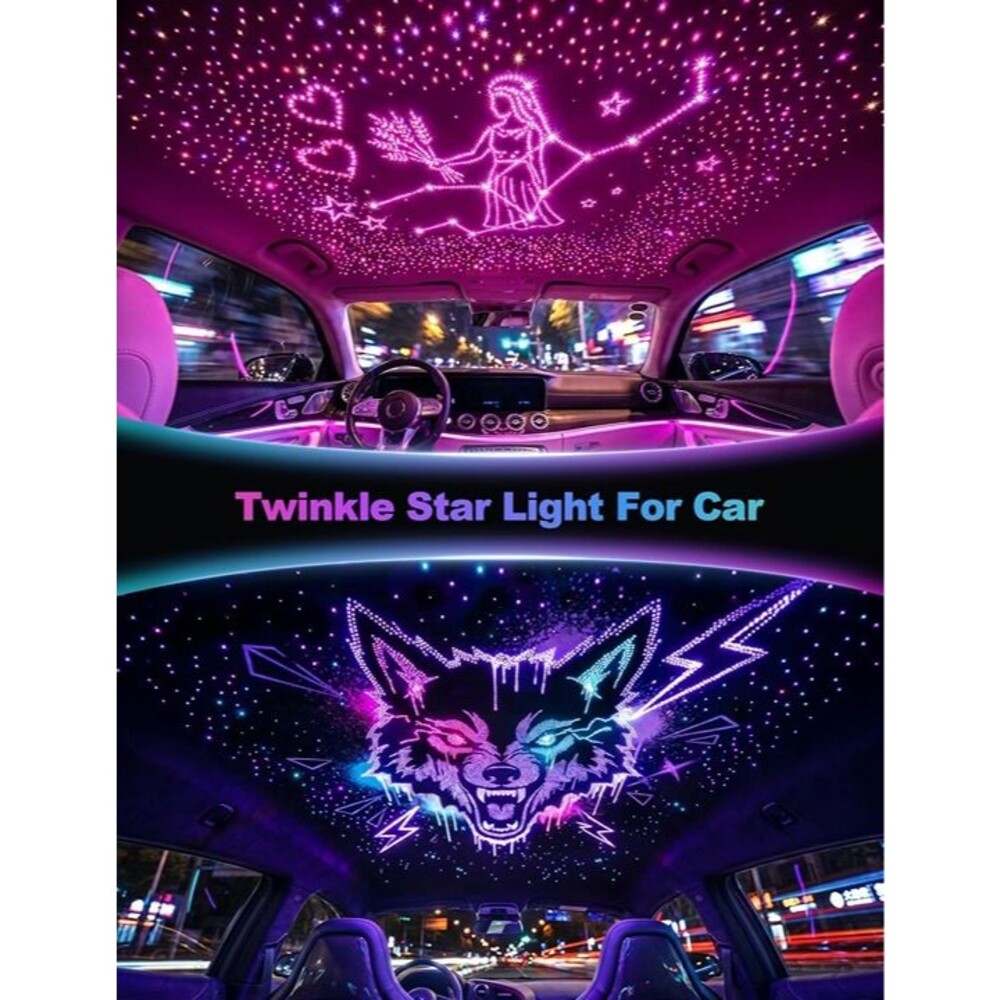 16W Starlight Headliner Kit for Car,200pcs Fiber Optic Lights,6.5ft Star Lights - Picture 4 of 8